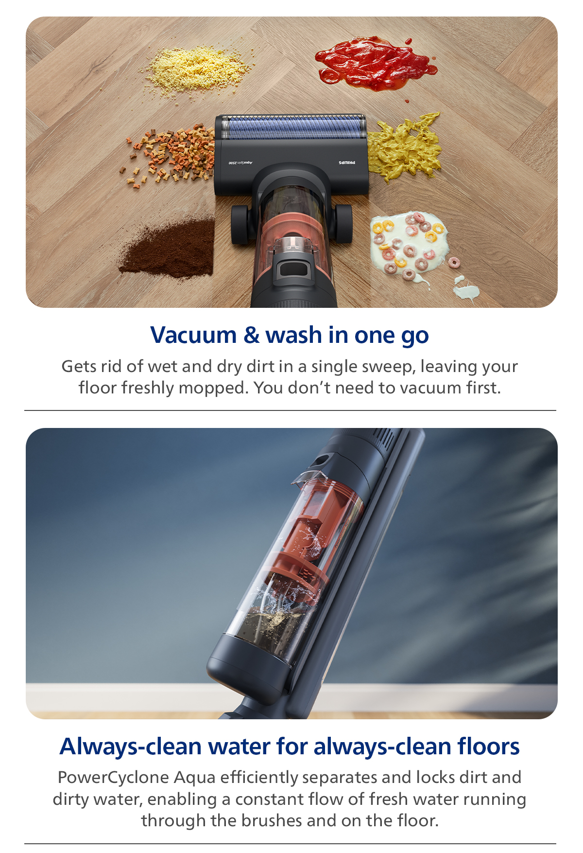 (NEW) PHILIPS AquaTrio Cordless 6000 Series Vacuum & Wash - XW6264/11 ...