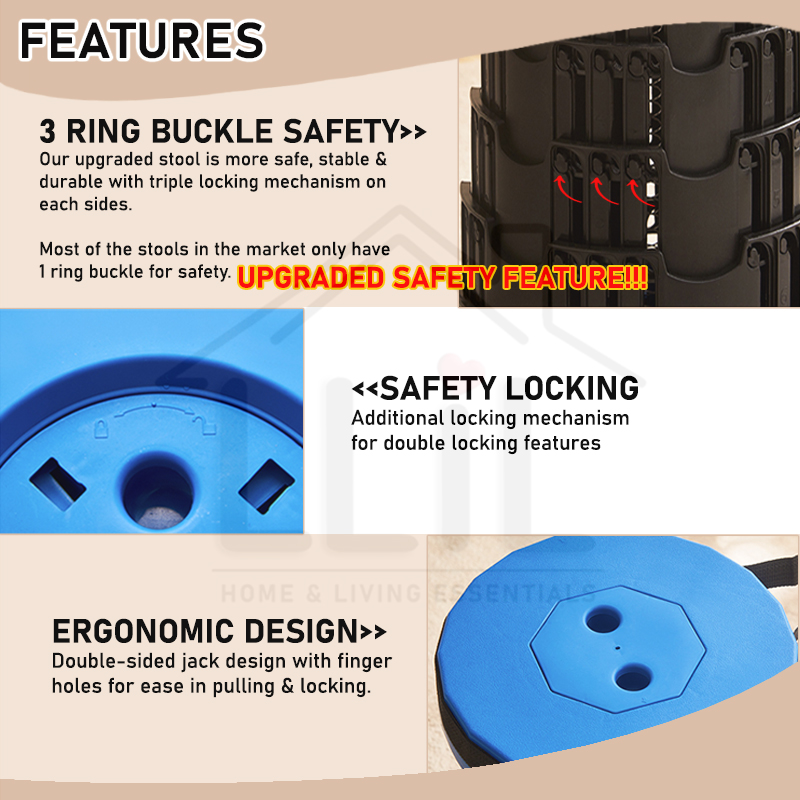 [SG STOCKS] Portable & Foldable Outdoor Stool, Collapsible, Telescopic ...