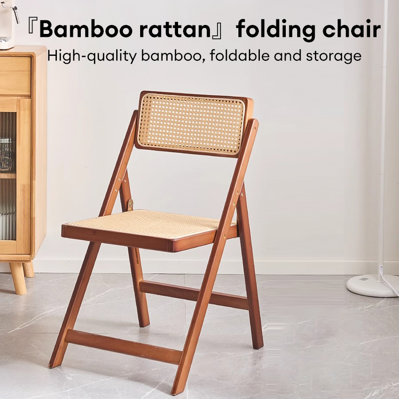 ⚡RADIANT Rattan Chair Foldable Dining Chair Balcony Chair Nordic ...