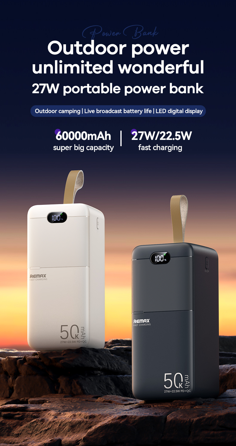 REMAX RPP-117 (50000mAh) | RPP-118 (80000mAh) High-Capacity Powerbank 3 ...