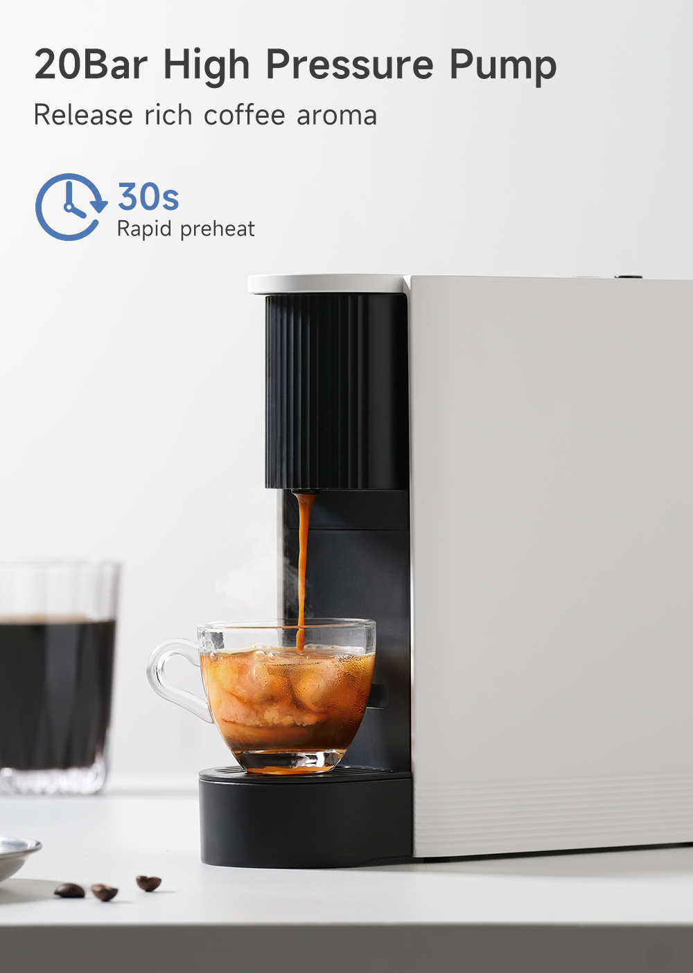 Simplus Kit Coffee Maker Espresso Capsule Coffee Machine 20Bar ...