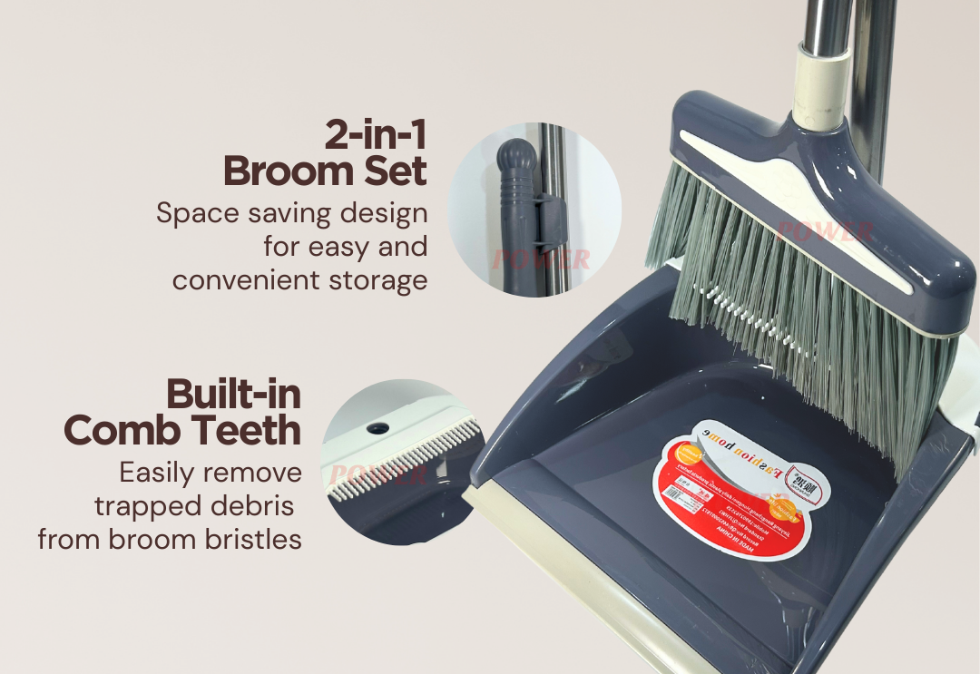 Premium Broom and Dustpan Sweeper Set with Broom Comb Teeth | Shopee ...