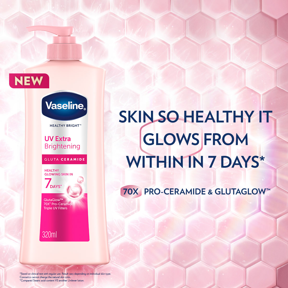 Vaseline Healthy Bright UV Extra Brightening Body Lotion 320ml | Shopee ...