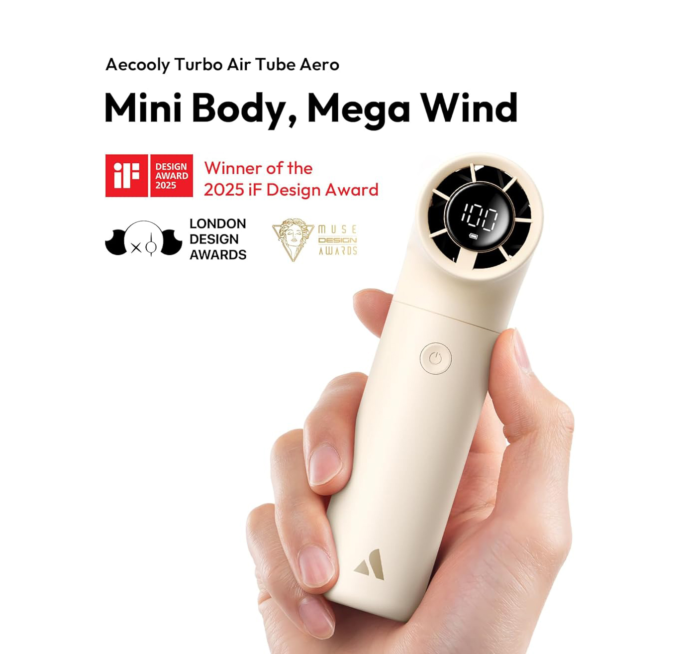 Aecooly Aero Handheld Mini Fan | USB Rechargeable | 15000 RPM High ...