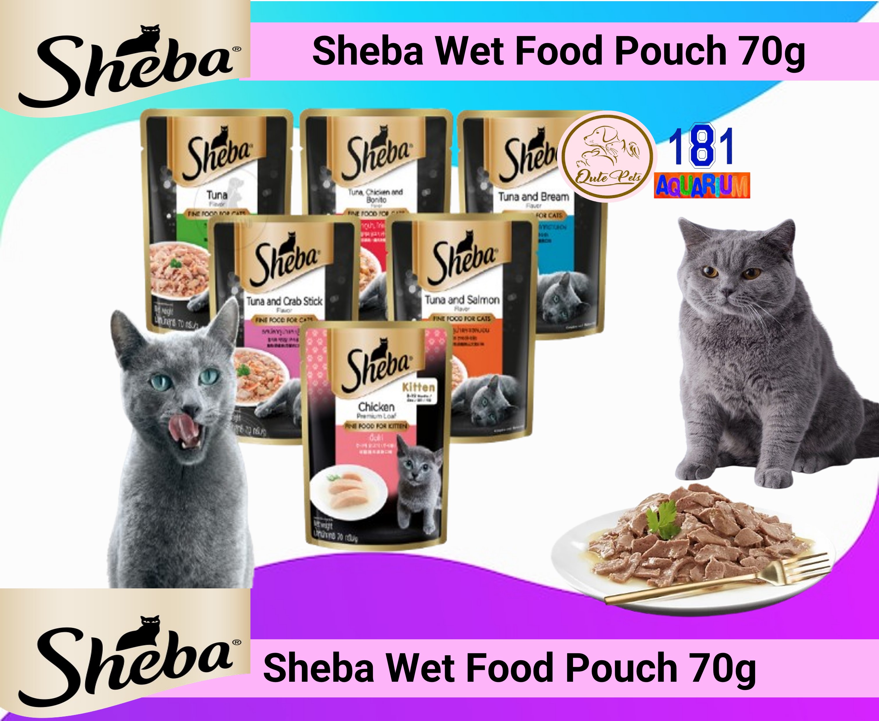 [New Flavour!! Bundle of 24 packets] SHEBA Cat Wet Pouch (70g) / Cat ...