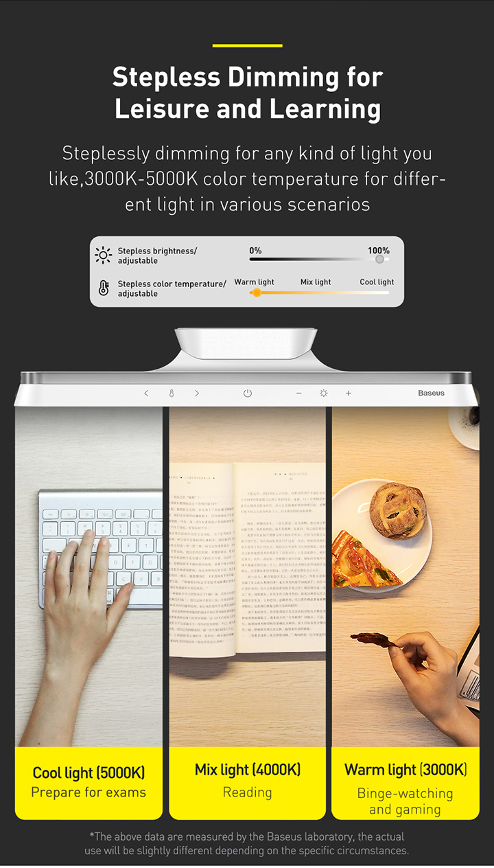 Baseus Hanging Magnetic LED Table Lamp Chargeable Stepless Dimming Desk ...