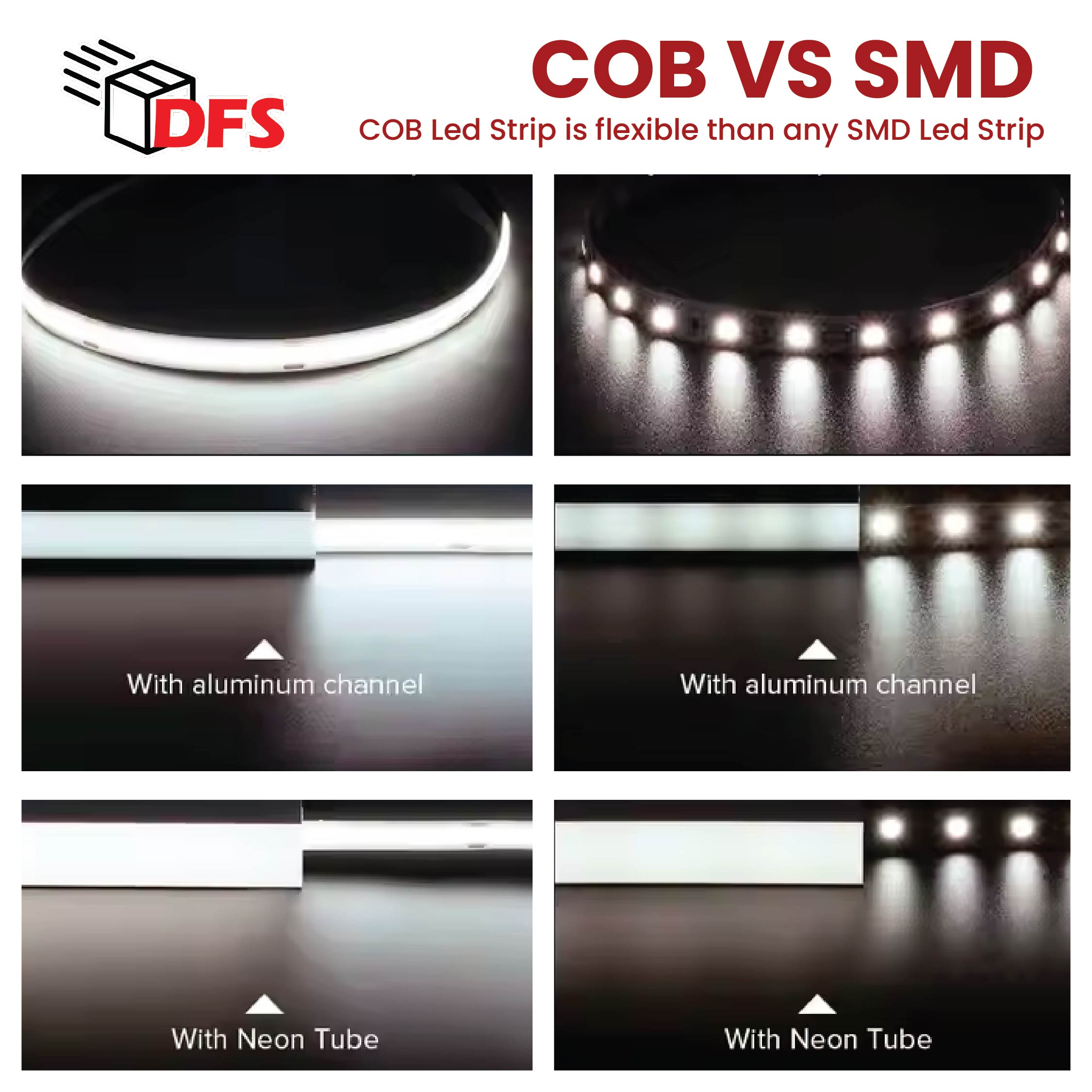 DFS LED 24V 5M COB LED Strip Light 3000K 4000K 6000K | Shopee Singapore