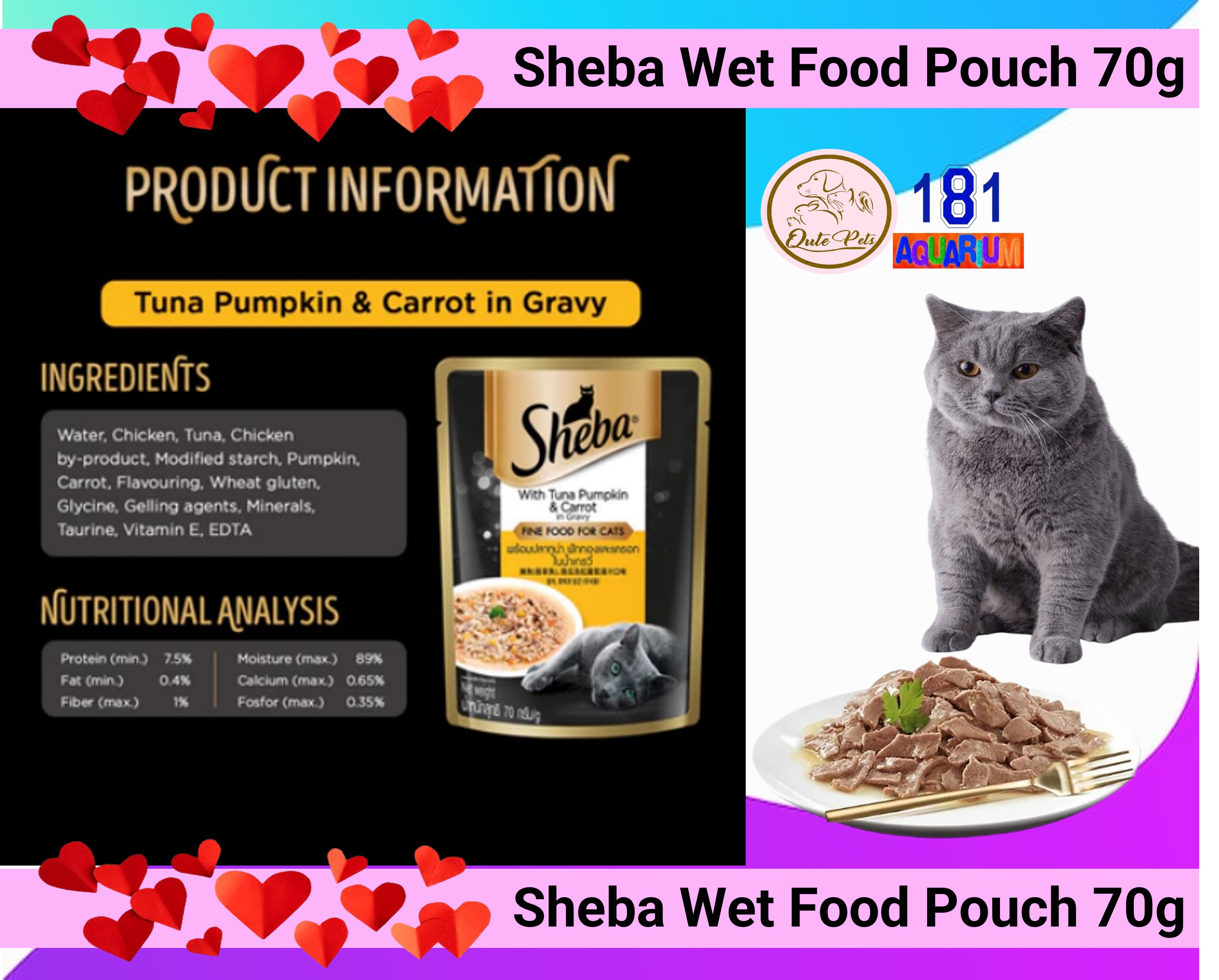 [New Flavour!! Bundle of 24 packets] SHEBA Cat Wet Pouch (70g) / Cat ...