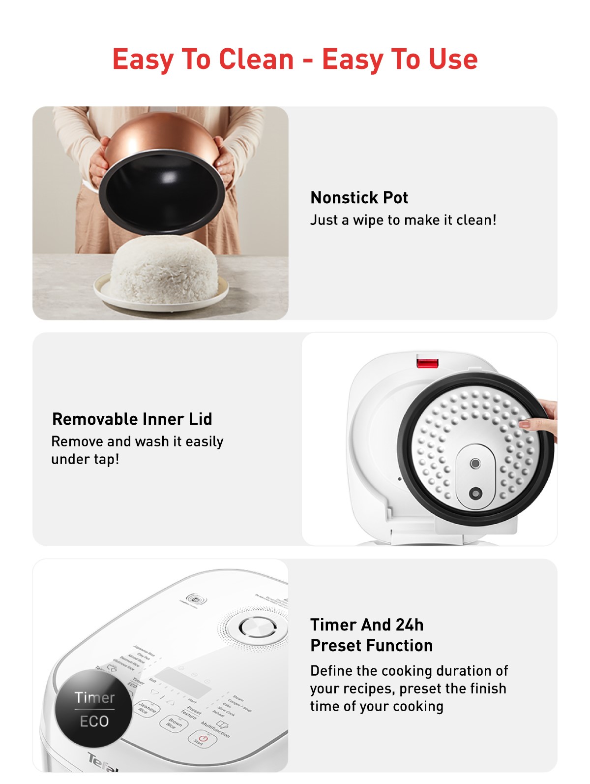Tefal Rice Master Induction Fuzzy Logic Rice Cooker 1.5L RK8131 – 14 ...