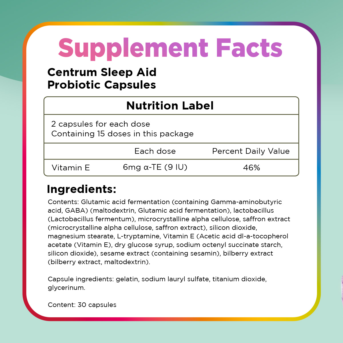 CENTRUM Calm & Rest Probiotics Capsule 60s (Expiry: Mar`2027) | Shopee ...