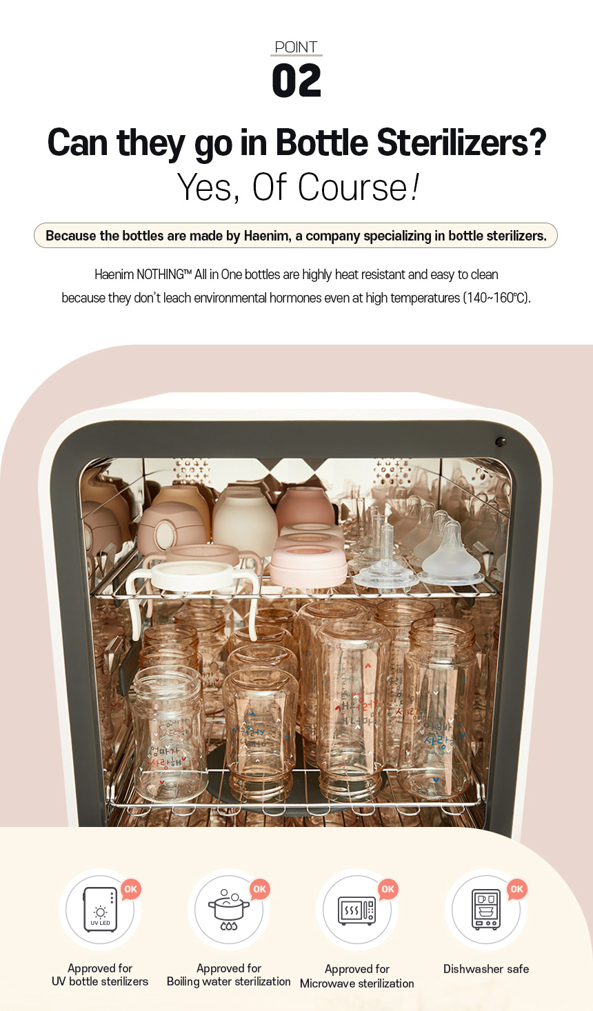 Haenim All-in-One PA Bottle 270ml Baby Bottle Sippy Cup Made