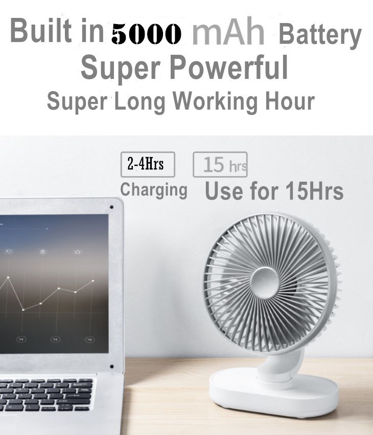 SG Seller Portable Wireless Auto Rotate Fan USB Rechargeable Fan ...