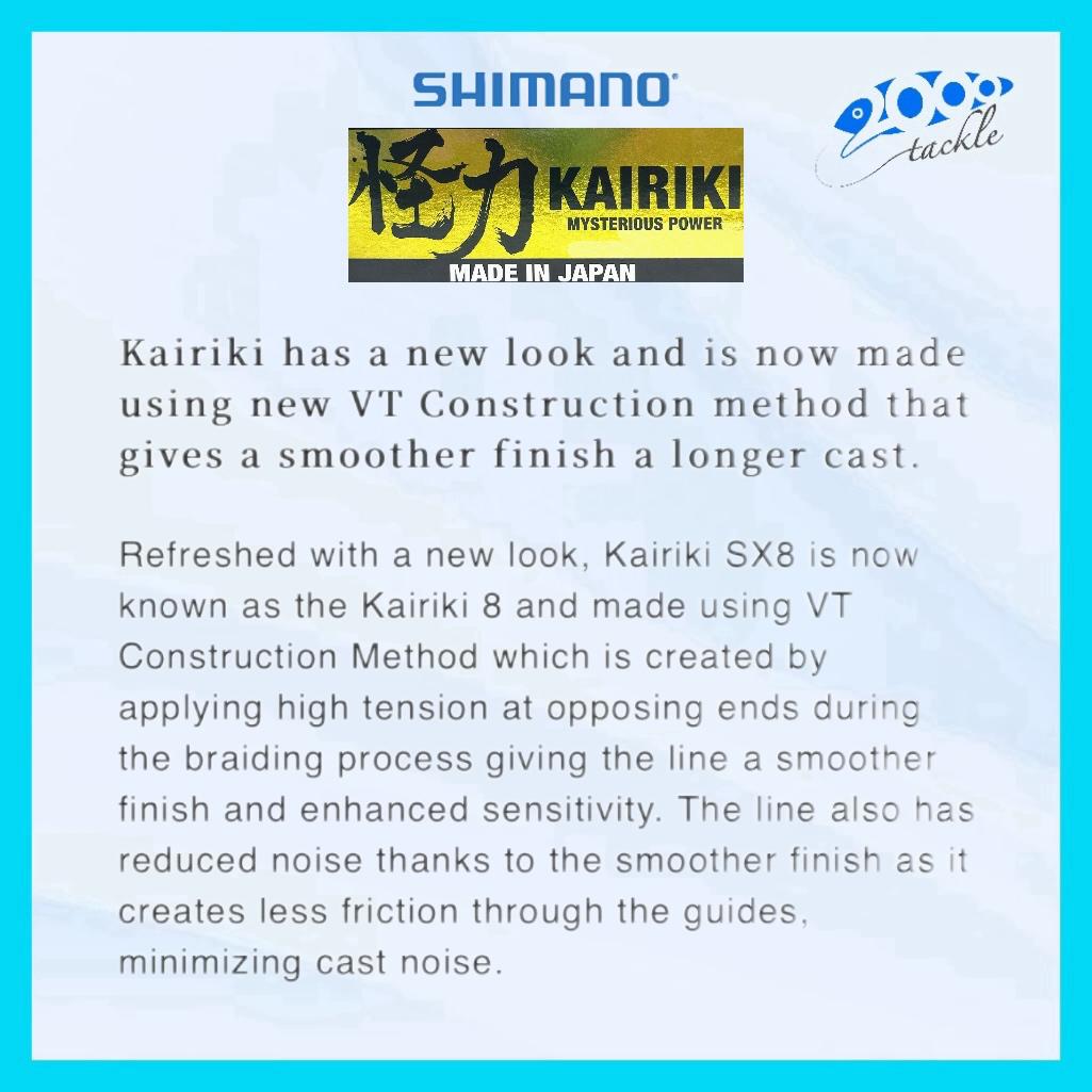 SHIMANO KAIRIKI 8 PE 150M/300M New VT Construction Method, Smoother ...