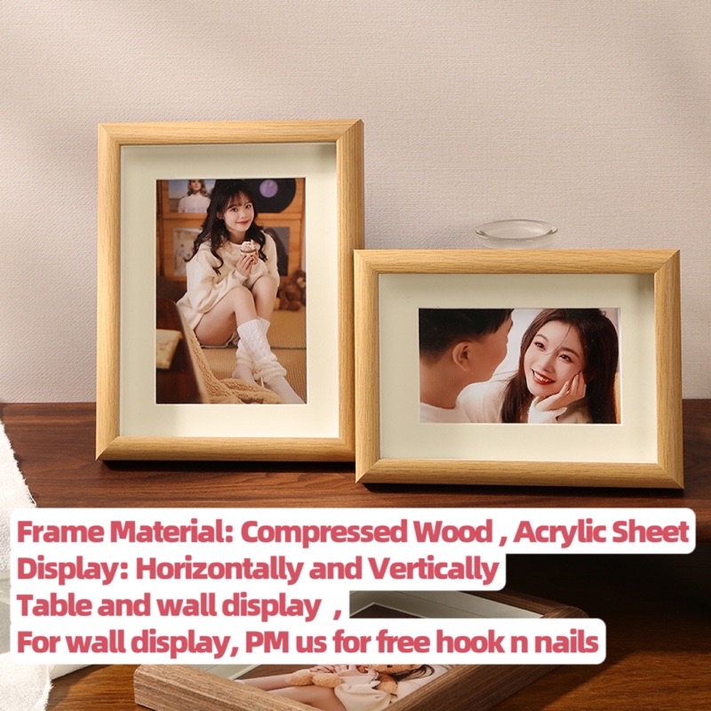 SG Stock [Time Sale] Wooden Photo Frame Wood Finish Picture Frame ...