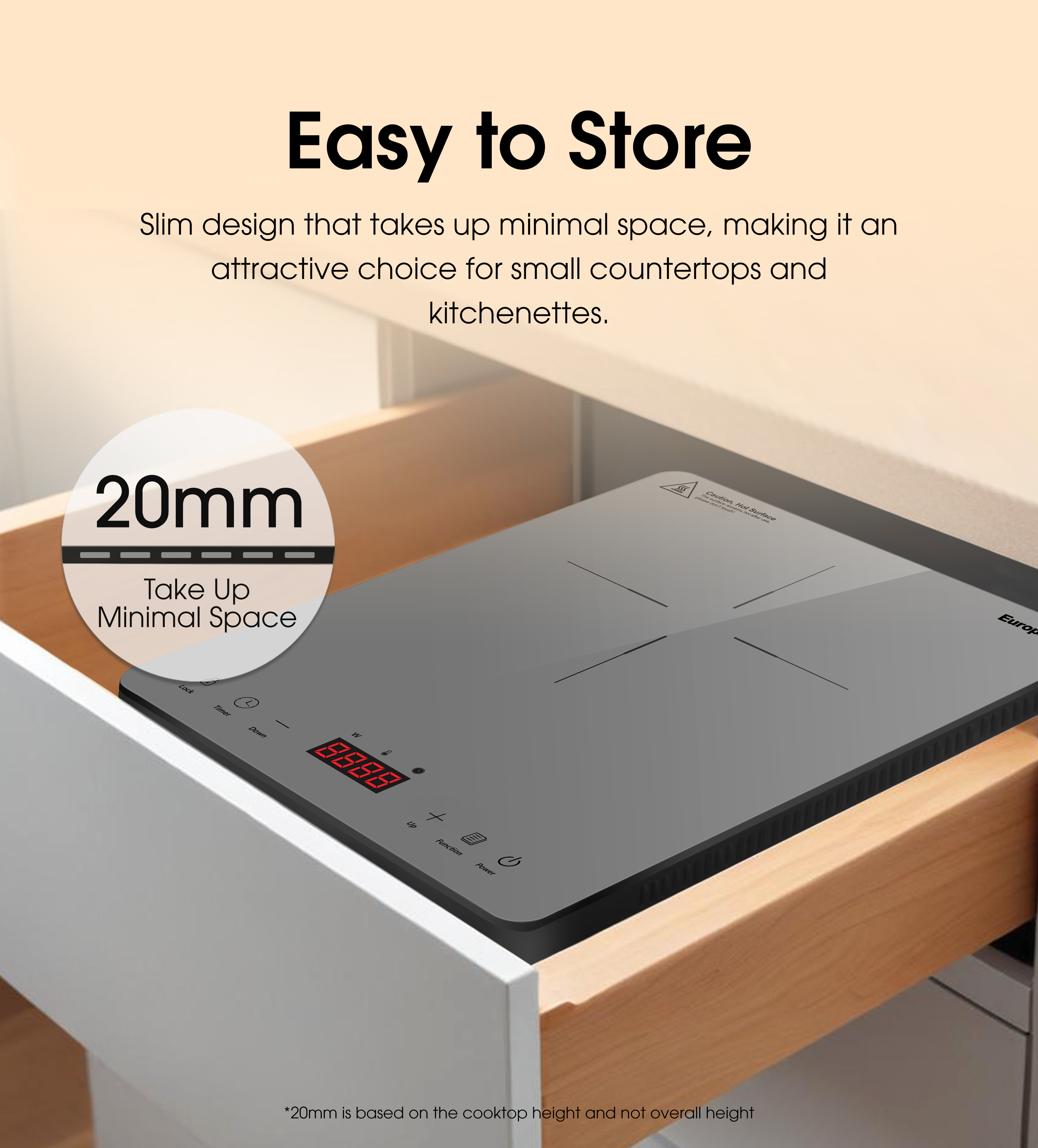 Duxtop Induction Hob, Single Induction Hob With LCD Display, Sensor Touch Control, 10-Hour Timer