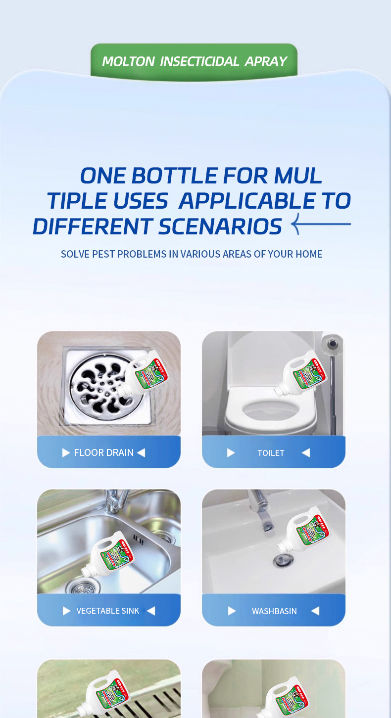 ⚡SG HOT SALE⚡500ml Sewer Insecticide Sewer Flying Insects Kitchen ...