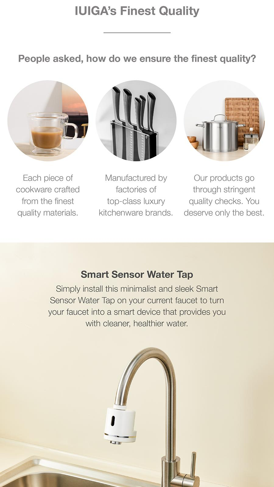IUIGA Smart Sensor Water Tap | Non-Touch | Water Saving | Long Battery ...
