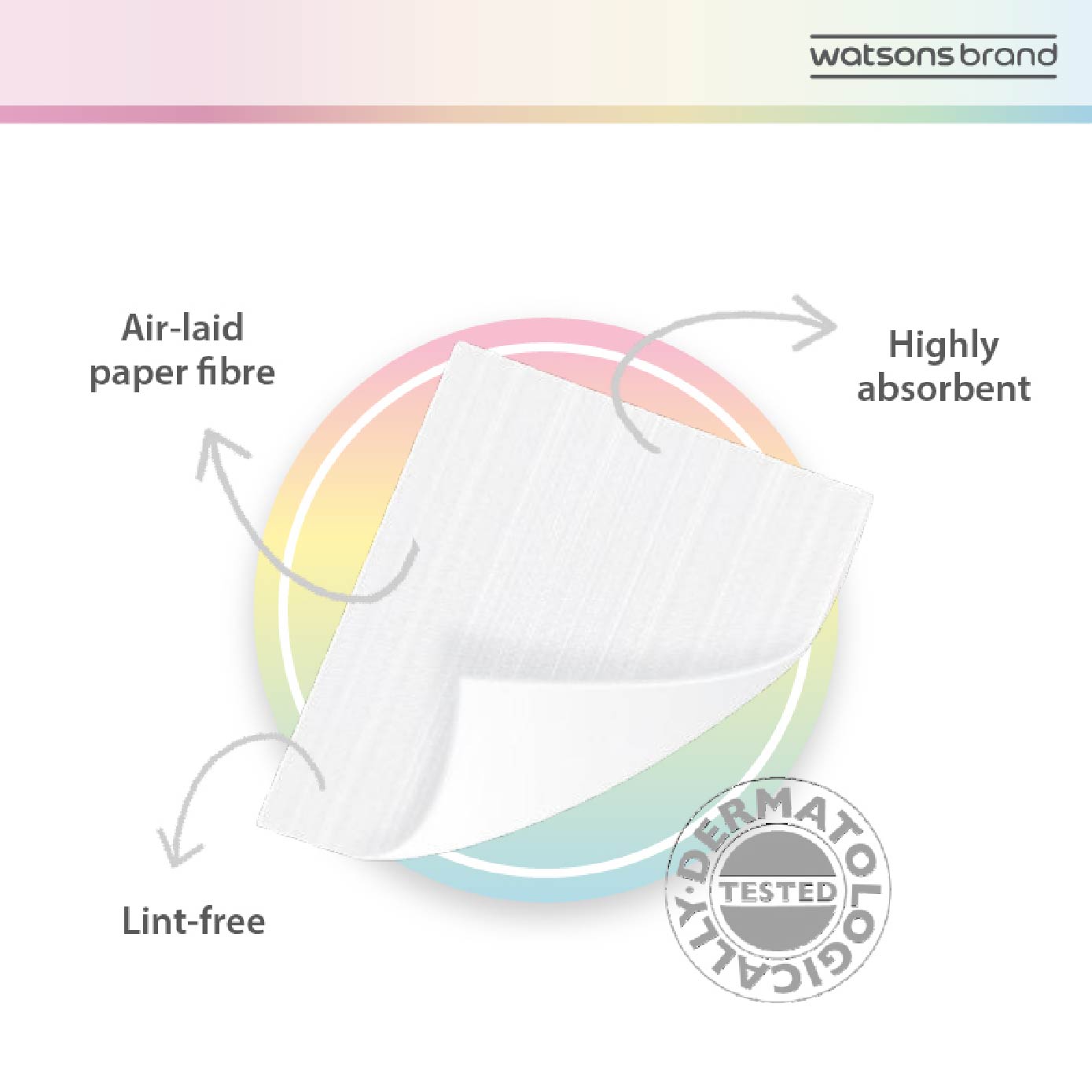 WATSONS Air Laid Facial Puffs (Lint Free, Dermatologically Tested) 180s ...