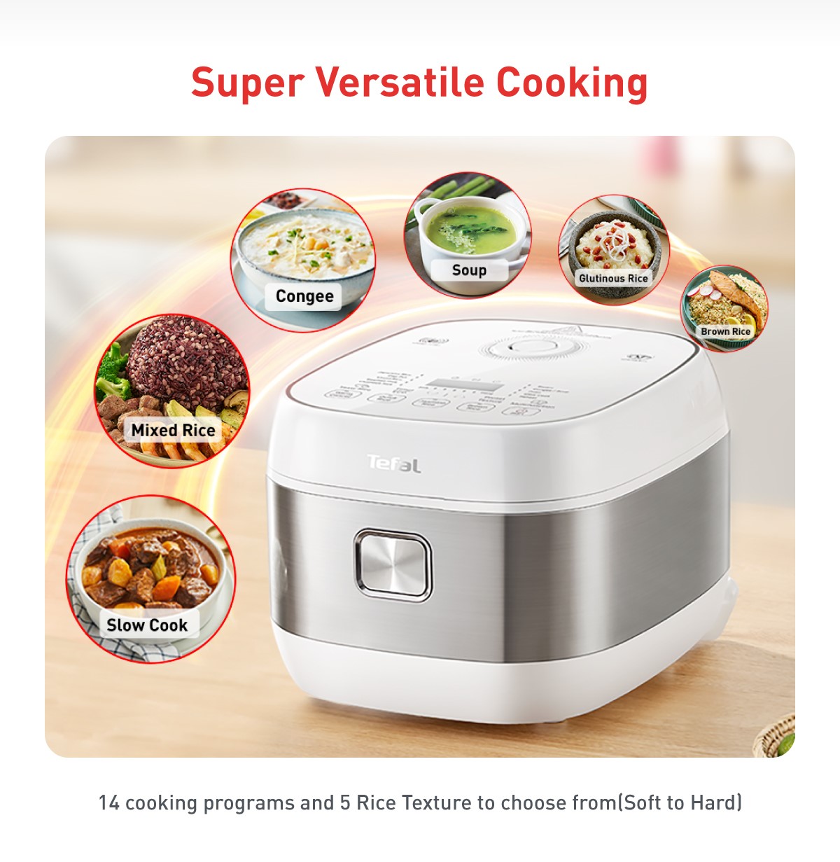 Tefal Rice Master Induction Fuzzy Logic Rice Cooker 1.5L RK8131 – 14 ...
