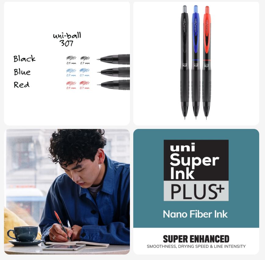 uni-ball Signo 307 UMN-307-07 Retractable Gel Pen (0.7mm) | Shopee ...