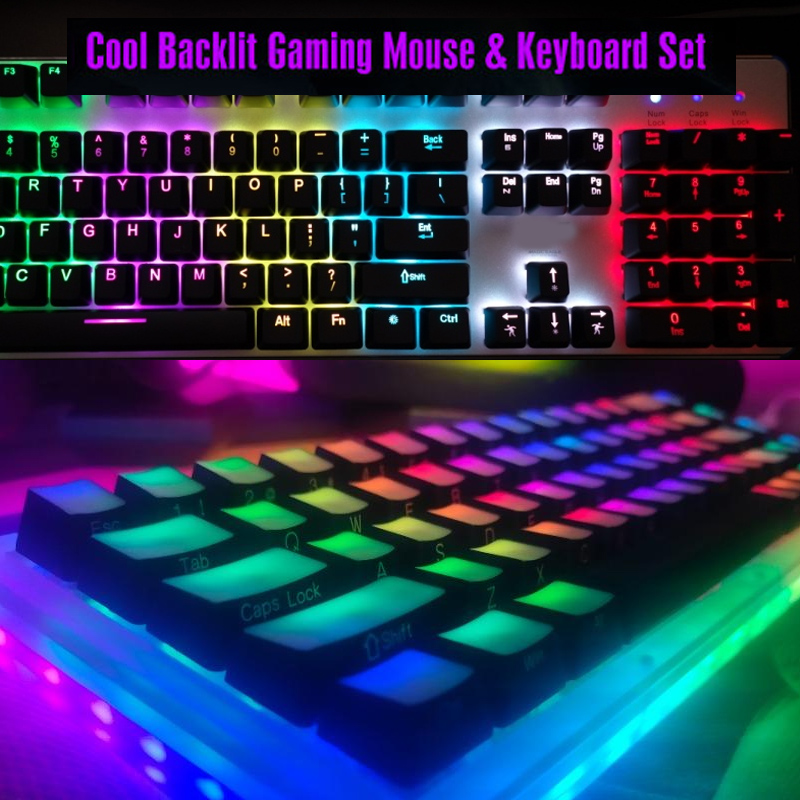 Combo Mouse and RGB 104 Keys Gaming Mechanical Touch Keyboard Led ...