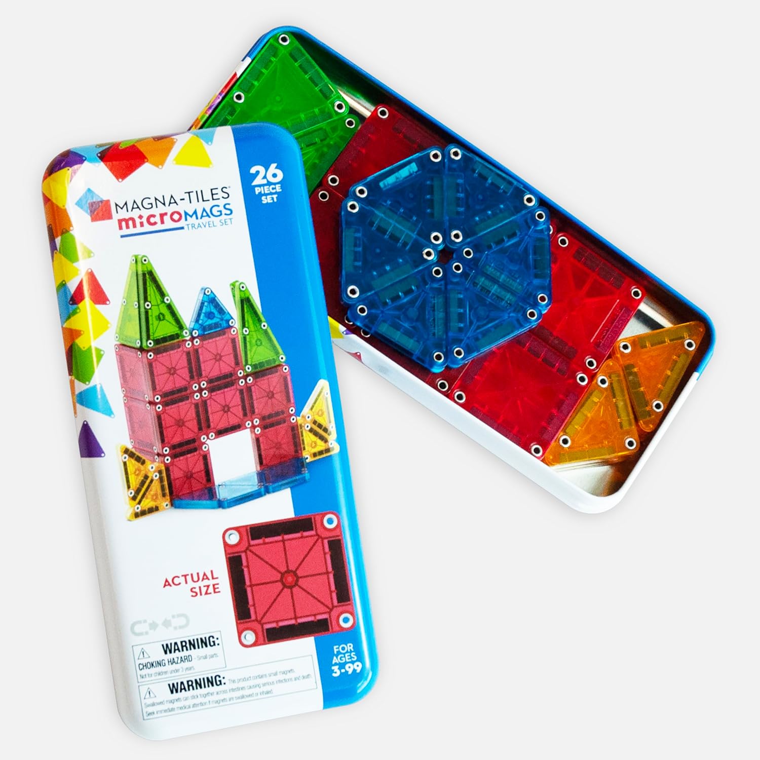 Authentic MAGNA TILES microMAGS 26-Piece Travel Magnetic Construction ...