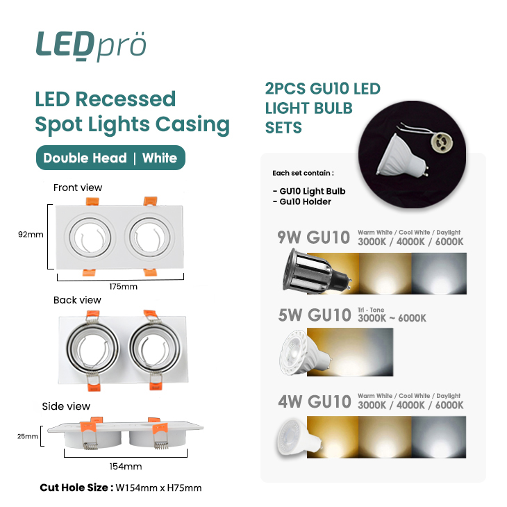 LED PRO LED Spot Light 4W -27W Tri-tone Spot Light Recessed Spot light ...