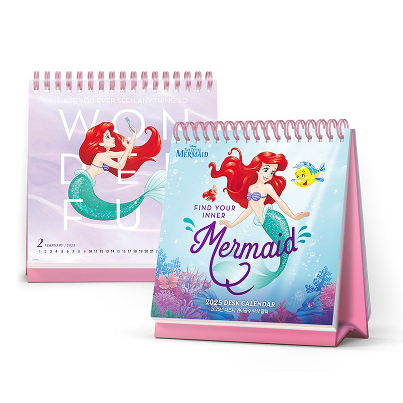 2025 Disney Desk Calendar Inside Out Winnie the Pooh Little Mermaid ...