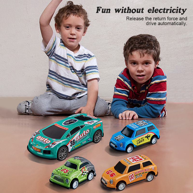 【SG】60 Pcs Alloy Car Kids Racing Toys Car with Storage Box Pull-back ...