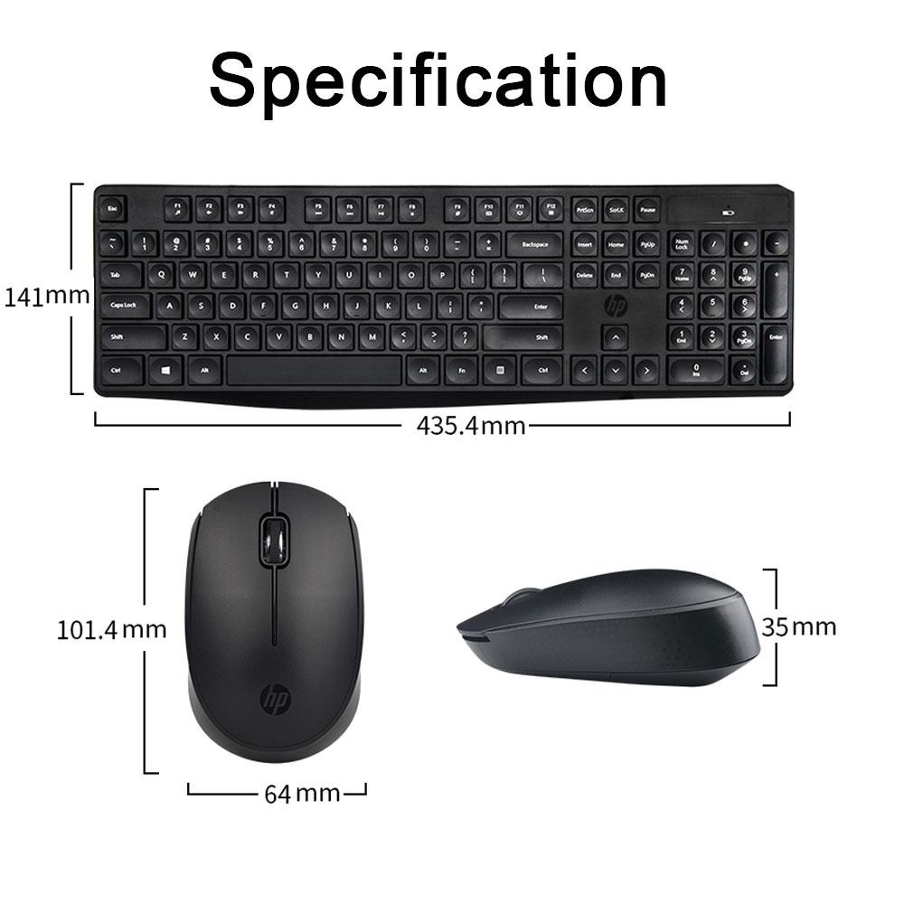 HP CS10 Wireless Keyboard Mouse Combo Set 2.4G Wireless Keyboard and ...