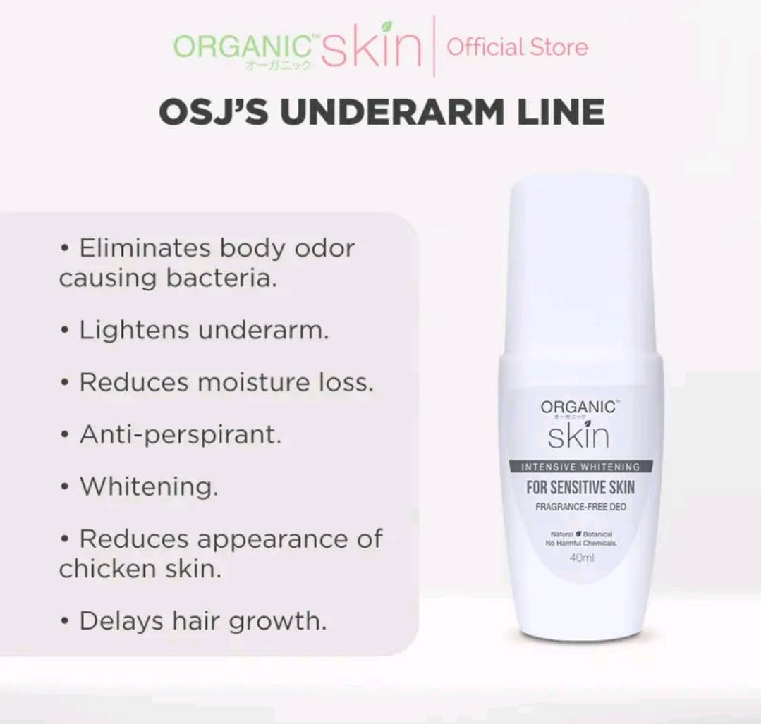 ORGANIC SKIN UNDERARM POWDER DRY DEO 40m/DEO MIST 60ml/UNDERARM CREAM ...