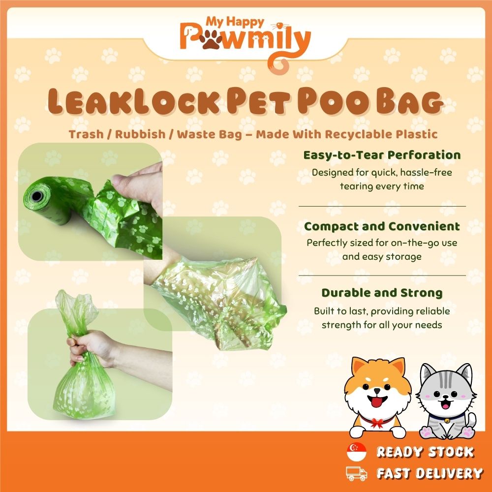 SG Fast Delivery | LeakLock Pet Poo Bag / Trash Rubbish Waste Bag ...