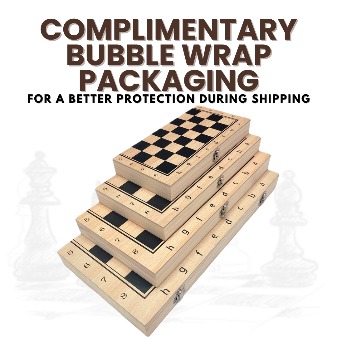 Portable 3-in-1 Wooden Classic Chess Set With Folding Storage ...