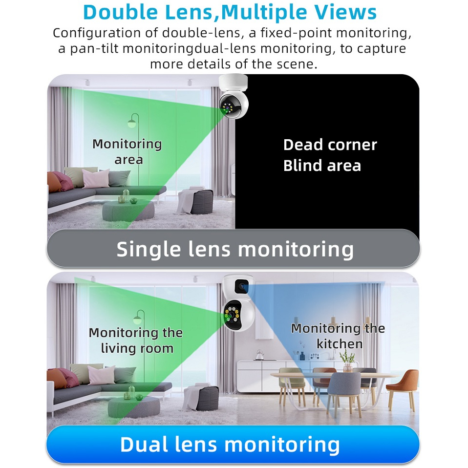 🇸🇬 [In Stock] NEW Camera Dual Lens-Dual Screens Can Call Security ...