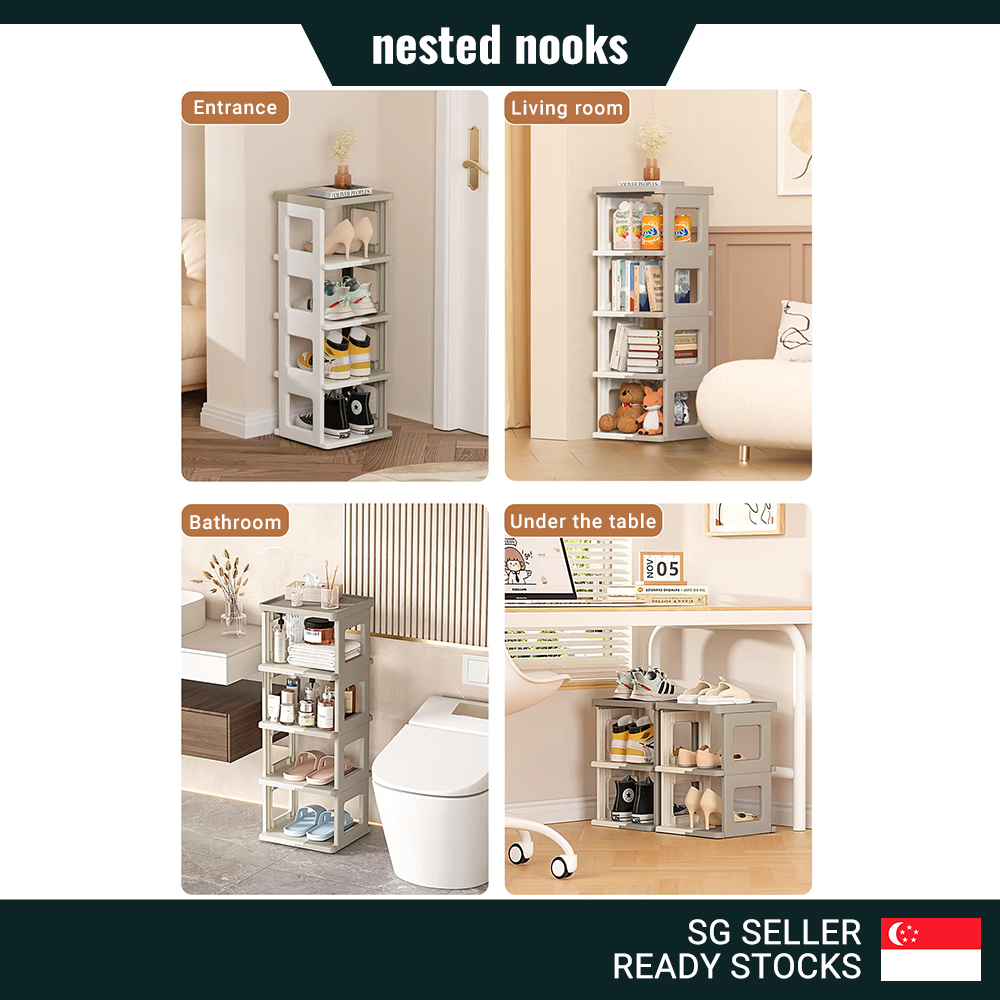 Slim Foldable Shoe Rack Space Saving 5 Tier 7 Tier Doorway Main Door ...