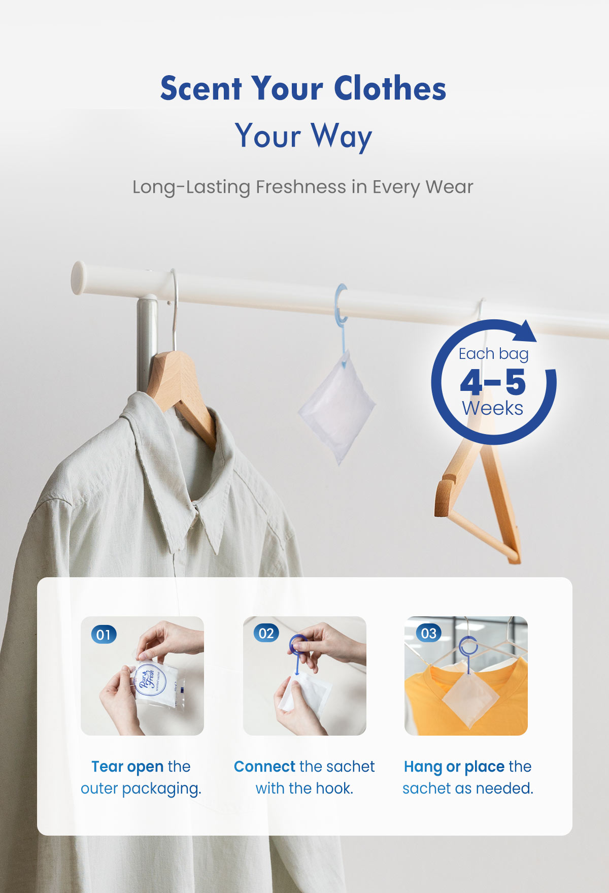 Purfresh 4PK Scented Sachet Bag | Antibacterial ,Anti-Mould ...