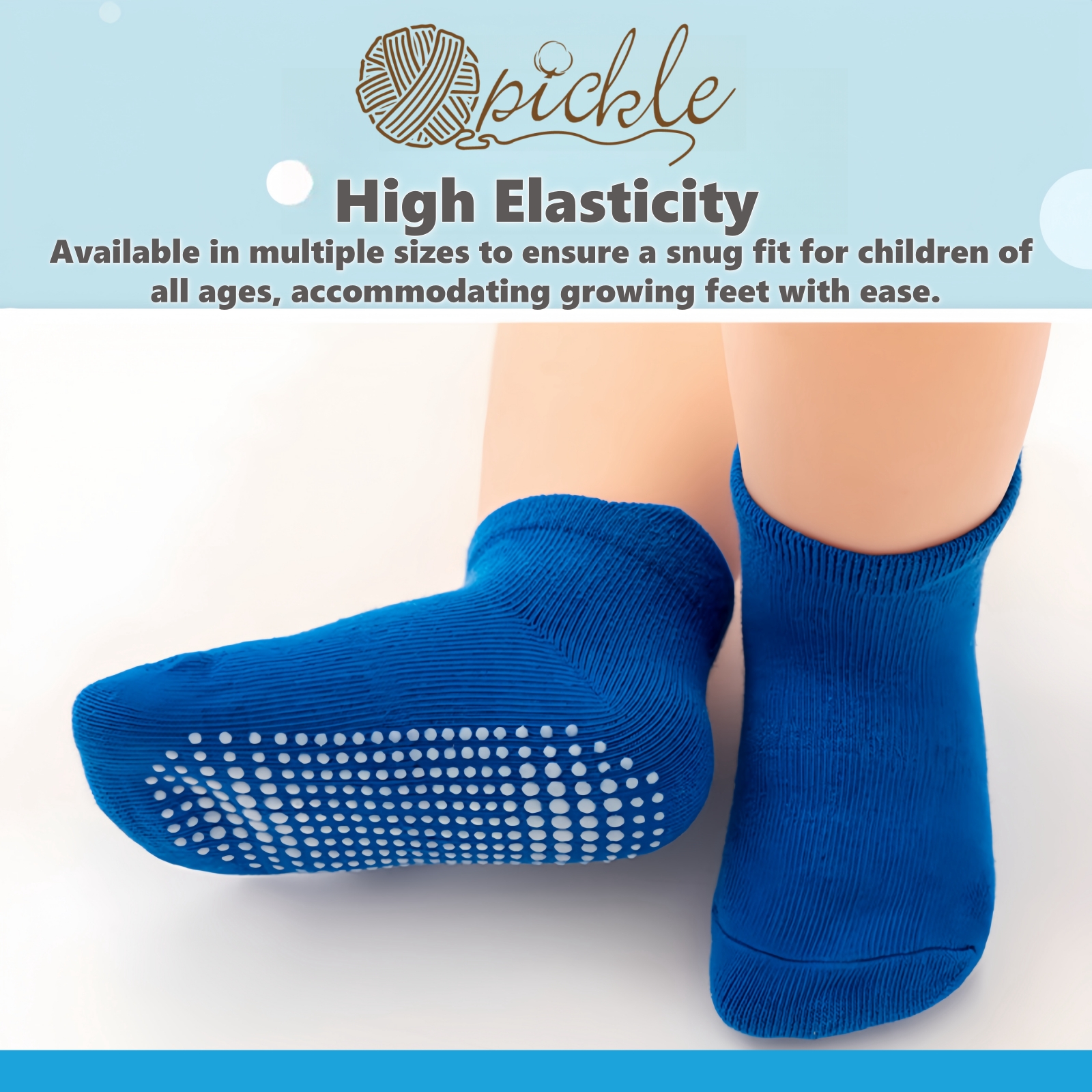 [Pack of 3/6 pcs] Anti-Slip Baby Socks/Kids Girl/Boy Children Ankle ...