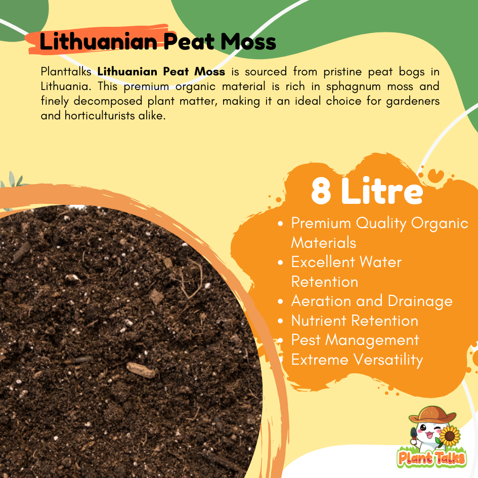 Plant Talks Lithuanian Peat Moss Premium Quality 8L | Shopee Singapore