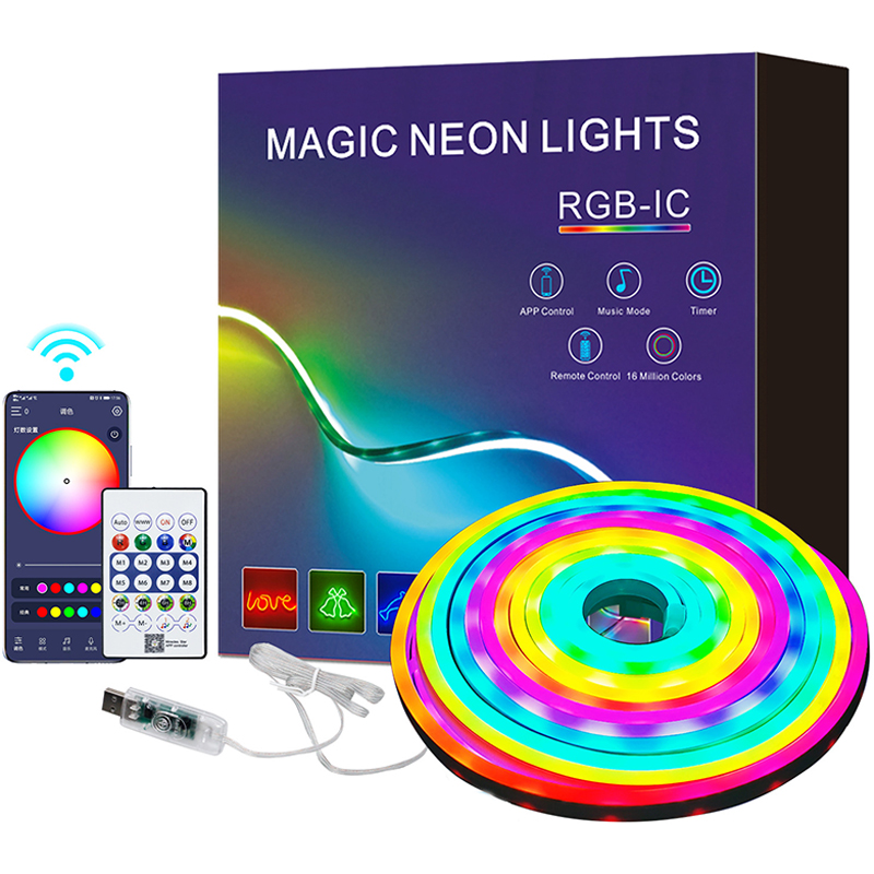 【SG】3M/5M RGB LED Neon Strip Light Waterproof Flexible Light Bluetooth ...