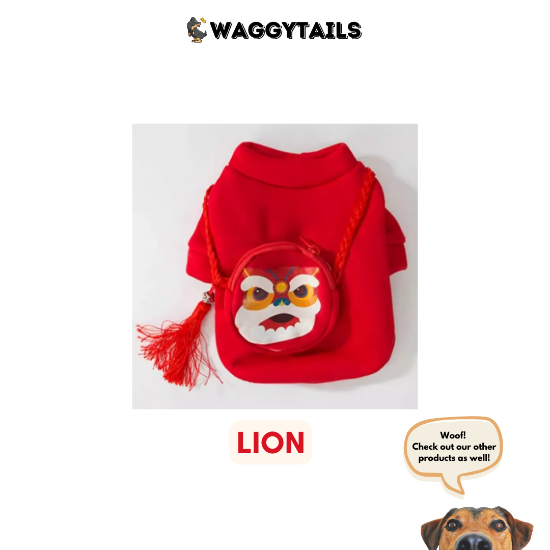 [sg] Pet Cny Clothes Dog Cat Clothes Chinese New Year Dog Clothes 