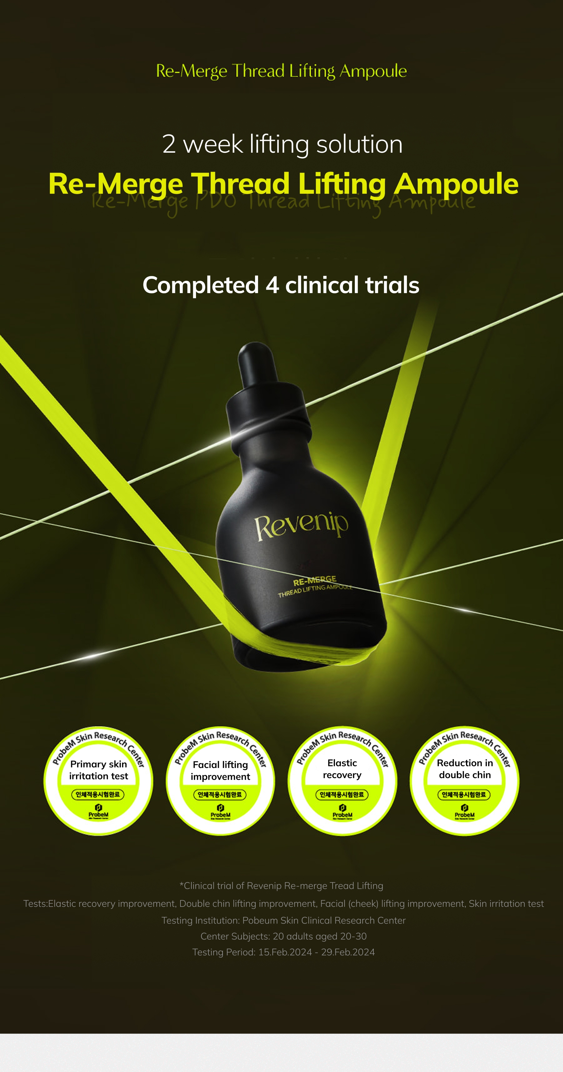 Revenip RE-MERGE 2本セット Revenip Re-Merge Calcium Eye Cream 20ml x 2pcs Anti-Aging K-Beauty