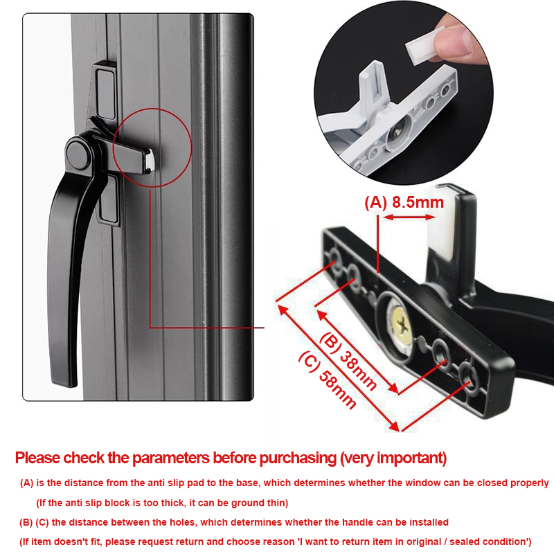 [SG NDD] Window Locking Handle Suitable For HDB BTO Window Aluminium ...