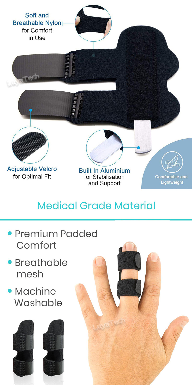 Trigger Finger Splint 🇸🇬 Finger Brace Knuckle Immobilization for Thumb ...