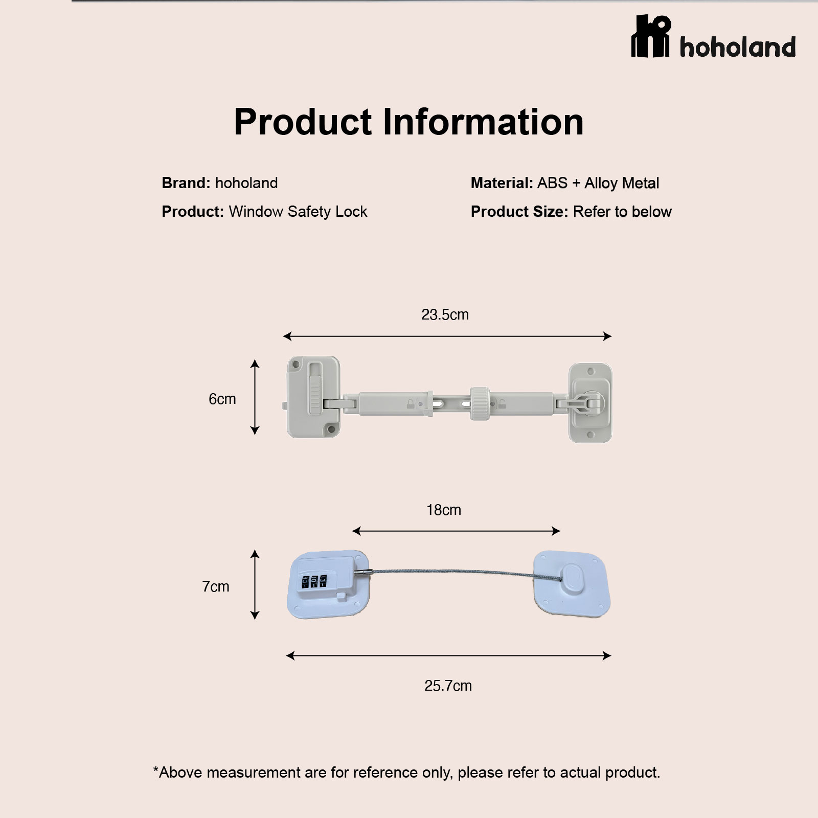 Hoholand Baby Window Restrictor Lock Child Safety No Drilling Sliding ...