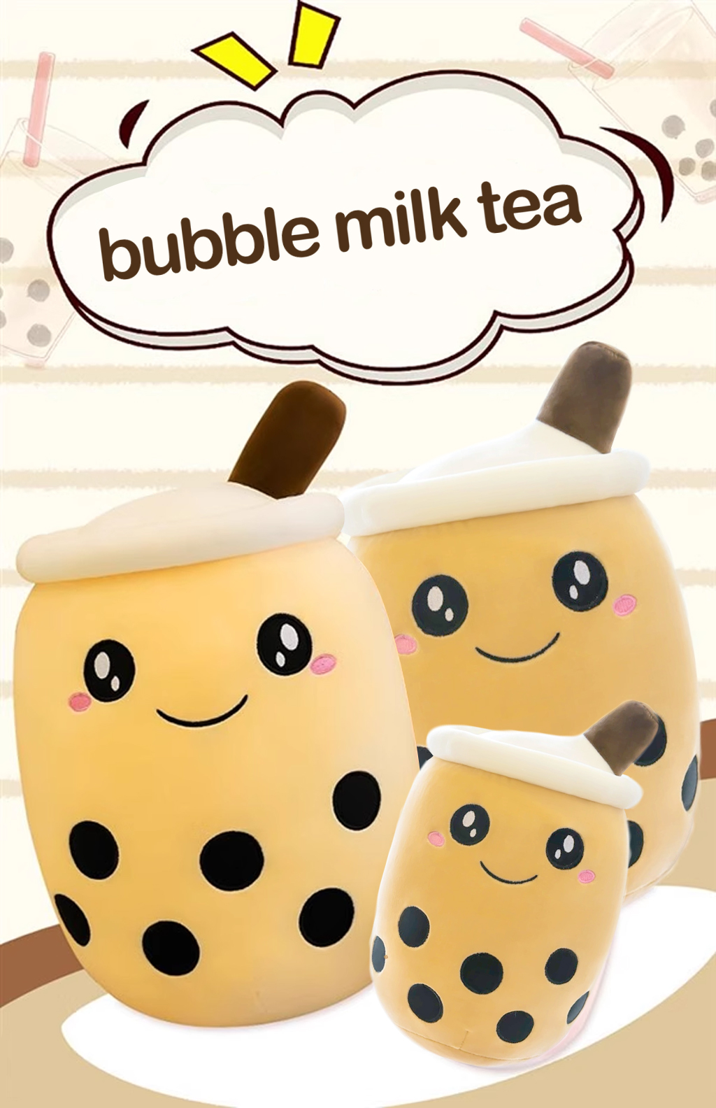 TURTLE Bubble Milk Tea Boba Stuffed Toy Soft Toy Plushie Children's ...