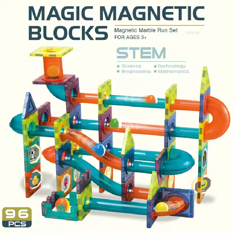 HOMIE Magic Magnetic Building Blocks Running Ball-STEM Learning/Marble ...