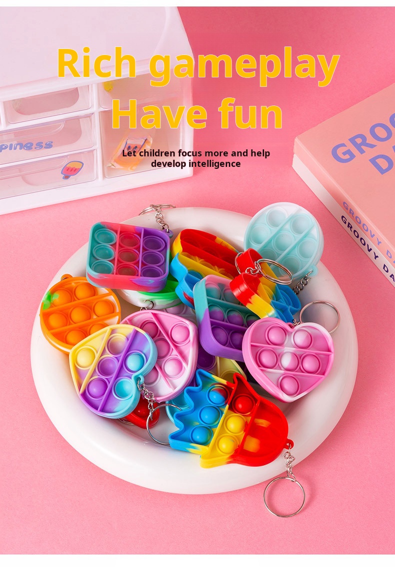 [SG Ready Stock] Cute Cartoon Pop It Keychain | Kids Gifts Baby Goodies ...
