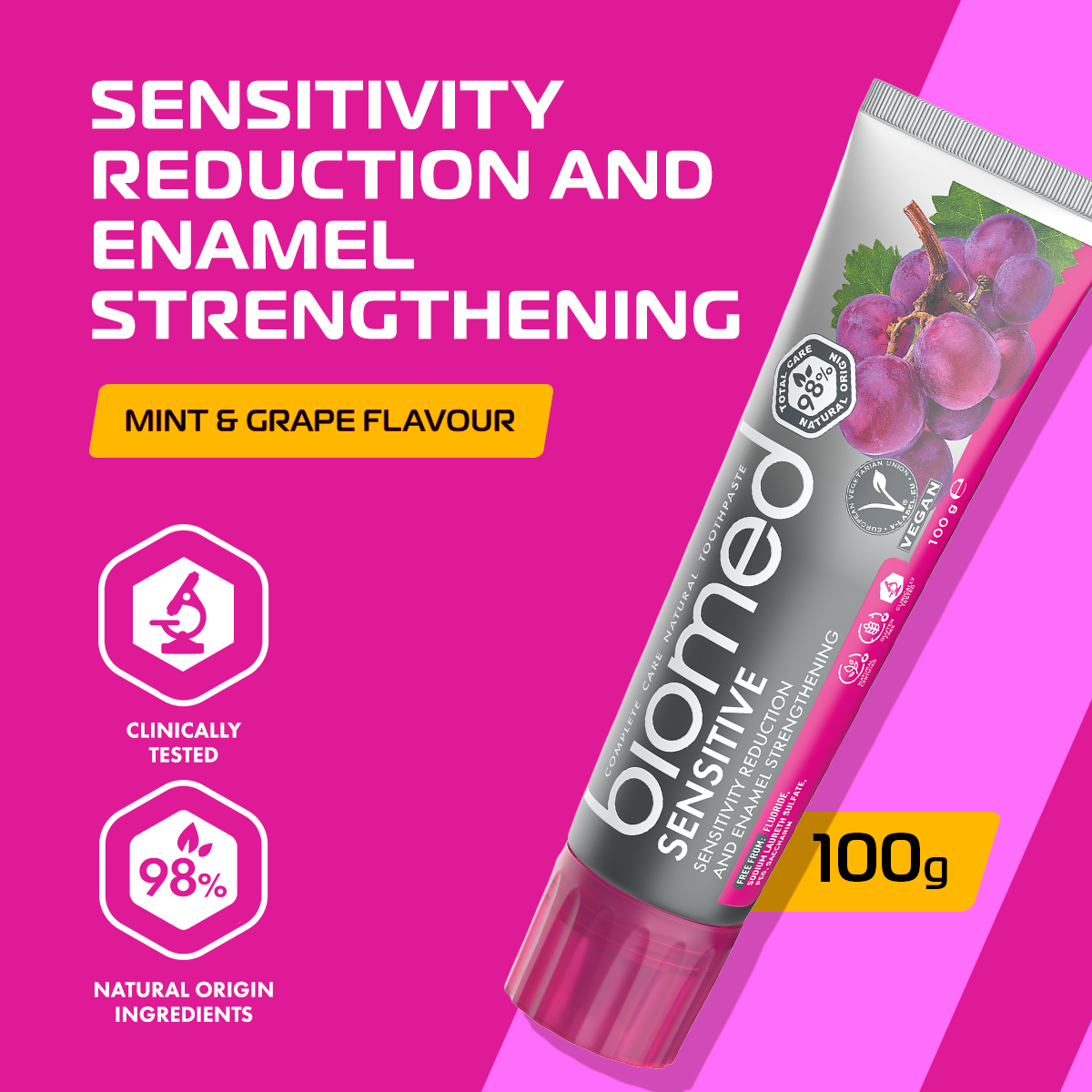 BIOMED Natural Toothpaste SENSITIVE For Sensitivity Reduction & Enamel ...