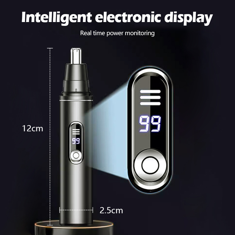 NEW LED Display Rechargeable Nose Trimmer Men Trimmer Nose Razor Shave ...