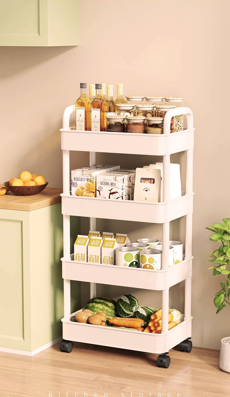 HXR 3/4/5 Tier Rolling Storage Trolley | Multilayer Organizer Rack ...